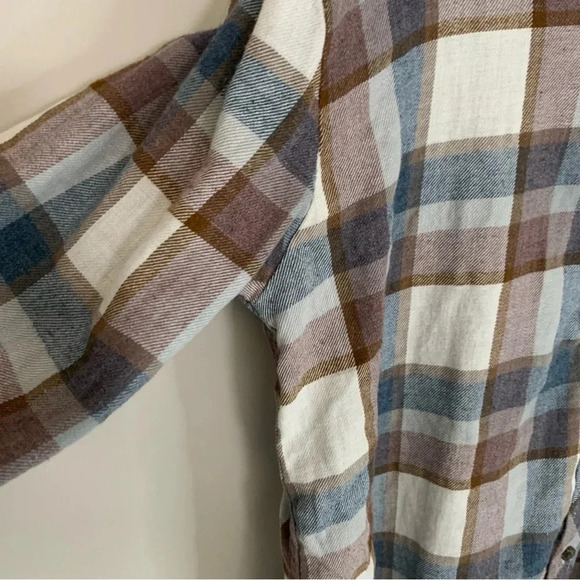 Aritzia Wilfred Free Plaid Long Sleeve 100% Cotton Button Down Shirt  S - Picture 6 of 10